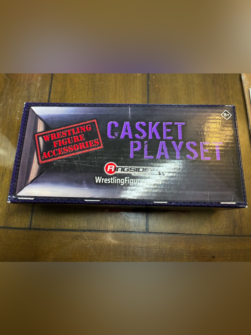 Ringside Casket Plays Wrestling Figure Accessories Box - Black & Purple